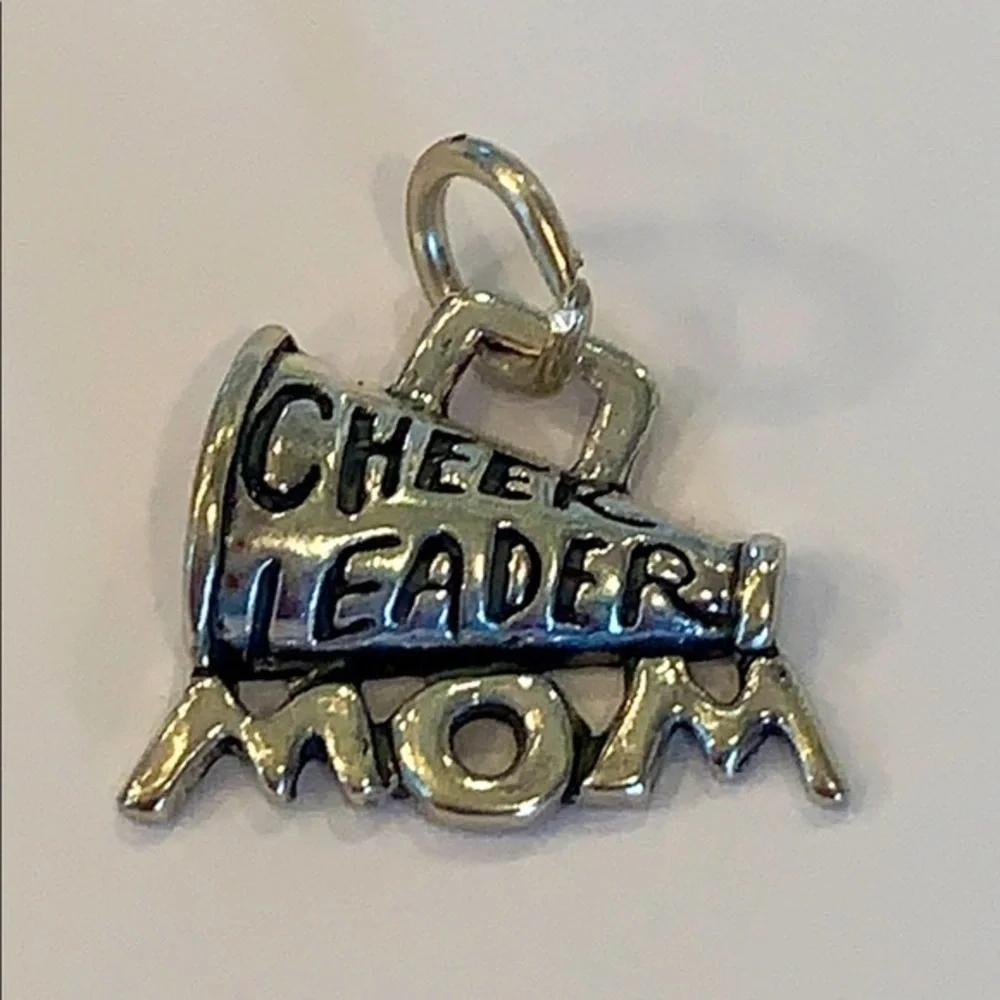 Sterling silver charm cheerleader mom megaphone - Picture 1 of 6